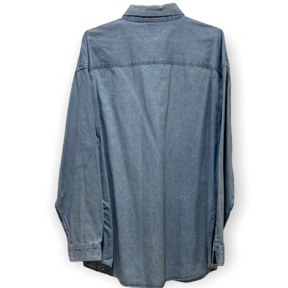 🛑SOLD🛑 NFL DENIM BUTTON DOWN EAGLES LONG SLEEVE 2X LEE’S - Picture 2 of 9